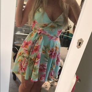 ShopHopes Boutique Flower dress plunging Vneckline